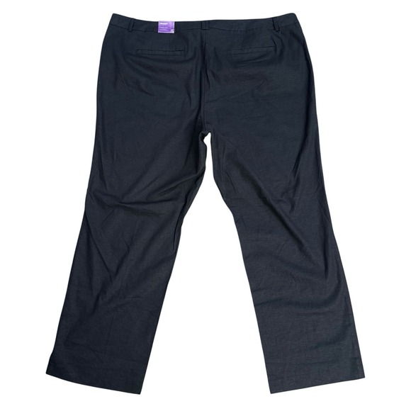 Lane Bryant‎ Straight Stretch Linen Black NEW Pants With Pockets Plus Sz 26 #452 - Picture 4 of 13